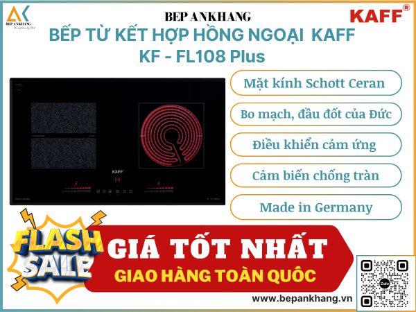 Bếp từ kết hợp hồng ngoại KAFF KF - FL108 Plus - Made in Germany